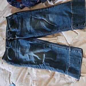 Gap straight cropped jeans, size 10